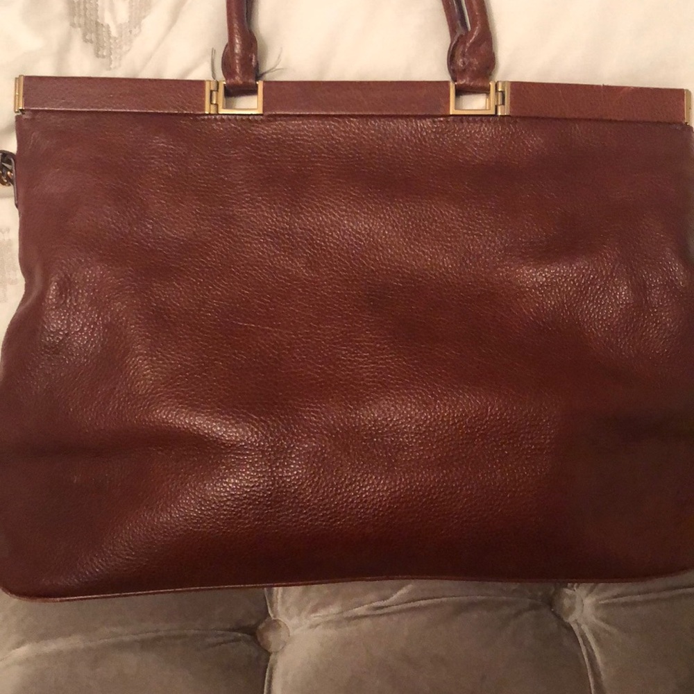 Prada large tote handbag with gold hardware - Picture 3 of 6